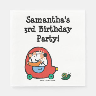 Maisy fährt ein Niedliches rotes Auto Serviette