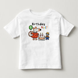 Maisy Geburtstagsmädchen 2 Jahre altes Baby-Kleink Kleinkind T-shirt