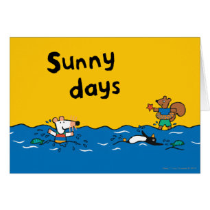 Maisy geht, am Strand zu schwimmen