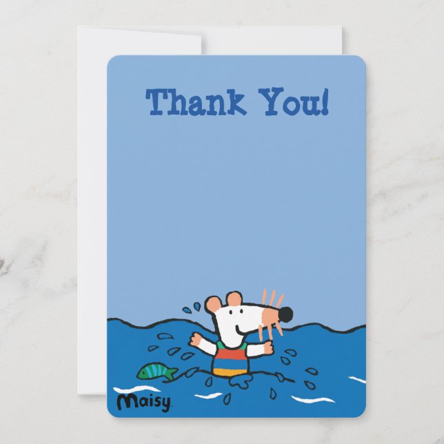 Maisy geht es zum Geburtstag schwimmen Einladung (Vorderseite)