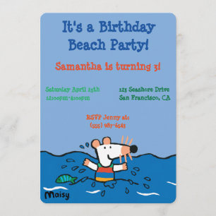 Maisy geht es zum Geburtstag schwimmen Einladung