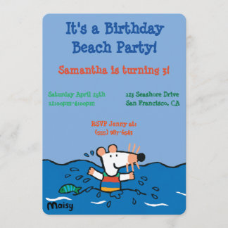 Maisy geht es zum Geburtstag schwimmen Einladung