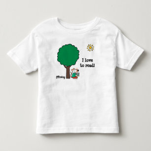 Maisy liest ihr Bibliotheksbuch im Freien Kleinkind T-shirt