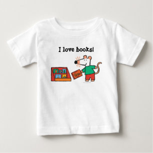 Maisy mit Bibliotheks-Büchern Baby T-shirt
