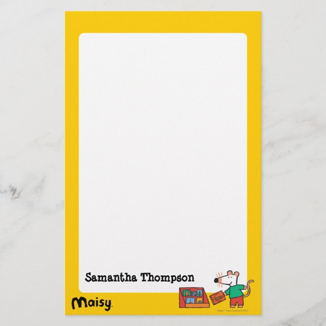 Maisy mit Bibliotheks-Büchern Briefpapier (Vorderseite)