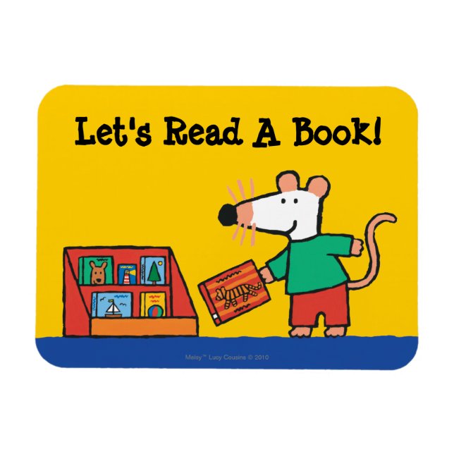 Maisy mit Bibliotheksbüchern Magnet (Horizontal)