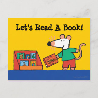 Maisy mit Bibliotheksbüchern Postkarte