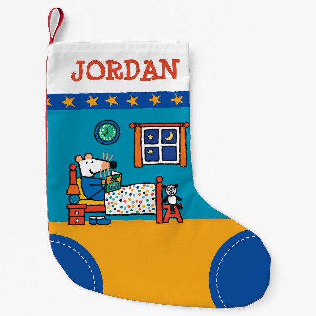 Maisy Ready für Bed Blue Pajamas Kleiner Weihnachtsstrumpf (Vorderseite)