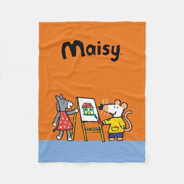 Maisy und Dotty Farbe an der Vorschule Fleecedecke (Vorderseite)