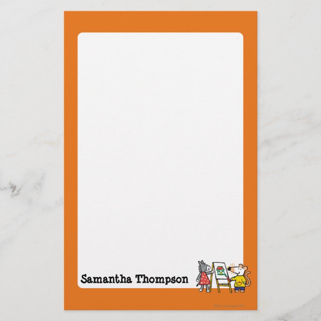 Maisy und Dotty Paint in der Vorschule Briefpapier (Vorderseite)