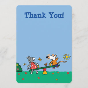 Maisy und Dotty ständiges Schwanken am Spielplatz Dankeskarte