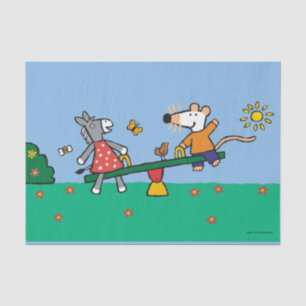Maisy und Dotty ständiges Schwanken am Spielplatz Seidenpapier