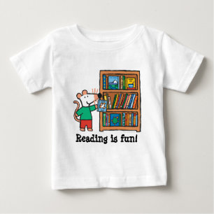 Maisy und ein Bücherregal Baby T-shirt