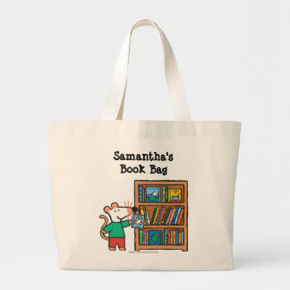 Maisy und ein Bücherregal Jumbo Stoffbeutel