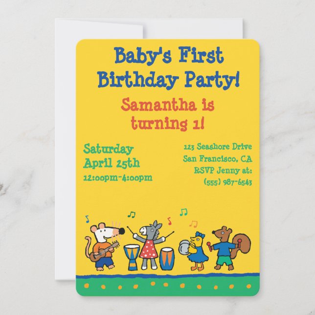 Maisy- und Freund-Spiel in der Band Einladung (Vorderseite)