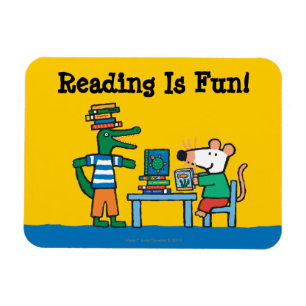 Maisy und Freunde genießen die Bibliothek Magnet