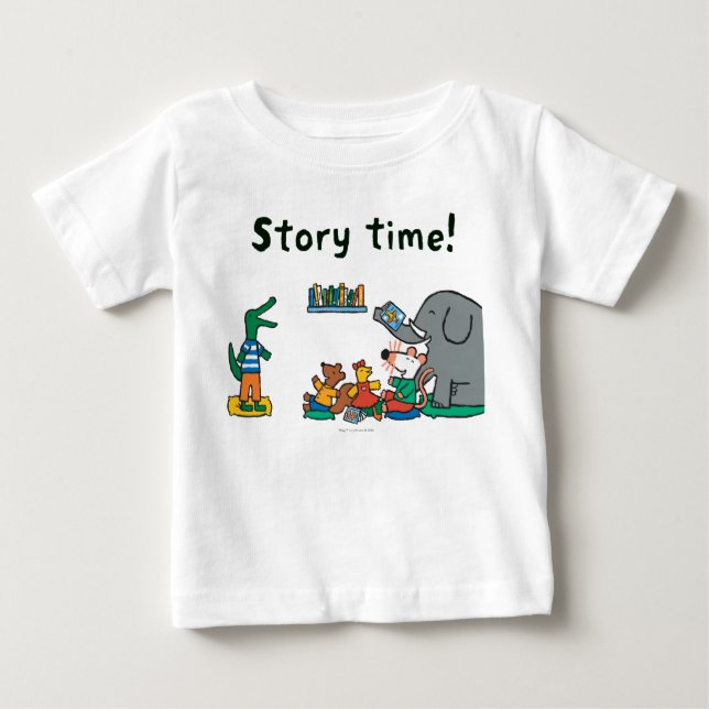 Maisy und Freunde lachen zur Story Time Baby T-shirt (Vorderseite)