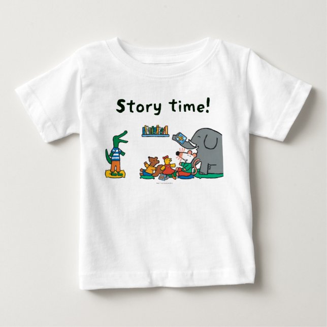 Maisy und Freunde lachen zur Story Time Baby T-shirt (Vorderseite)