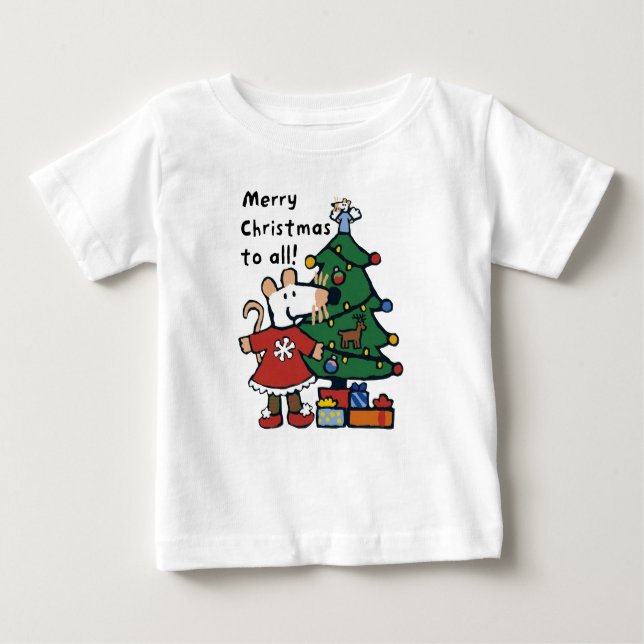 Maisy wünscht Ihnen frohe Weihnachten Baby T-shirt (Vorderseite)