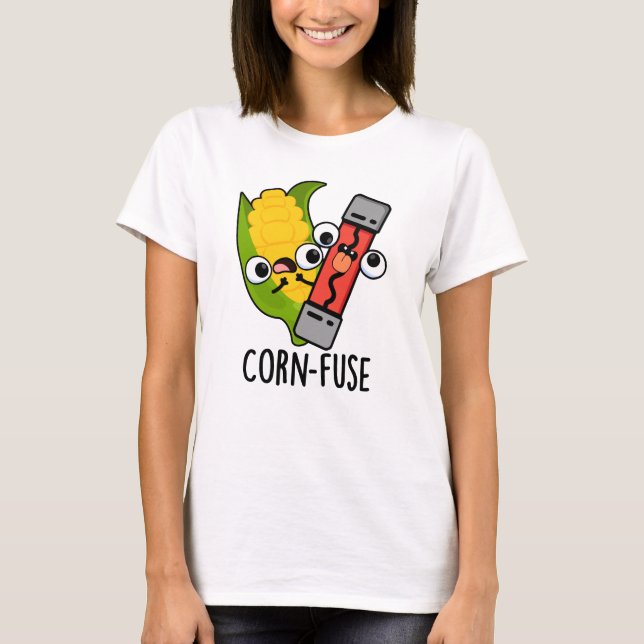 Maiszauber Funny Confused Pun T-Shirt (Vorderseite)