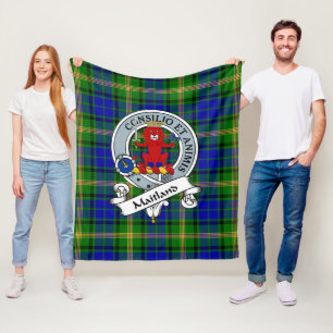 MaiTland Clan Abzeichen Tartan Kariert Fleecedecke