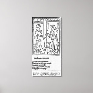 Maitre Pathelin und Guillemette Leinwanddruck