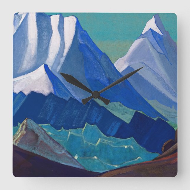 Maitreya, 1932 von Nicholas Roerich Quadratische Wanduhr (Vorderseite)