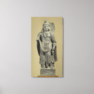 Maitreya, Gandhara (Grauschist) Leinwanddruck