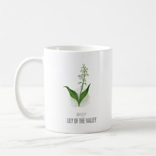 Maiveilchen-Geburtsblumen-T-Shirt Aquarell Kaffeetasse
