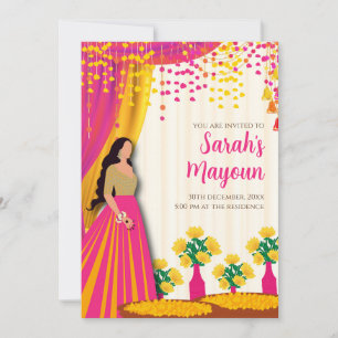 Maiyan lädt & Haldi zu Haldi ein Einladung