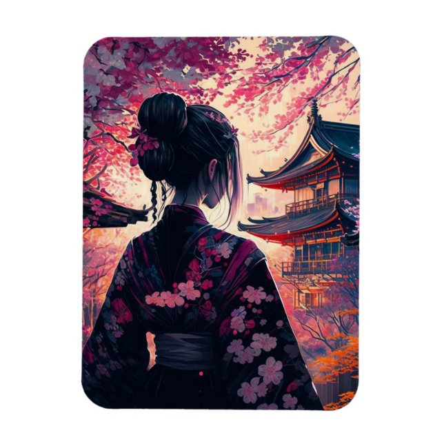 Maja Kirschblüten - Flexibler Fotomagnet Magnet (Vertikal)