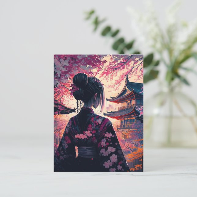 Maja Kirschblüten - Postcard Postkarte (Stehend Vorderseite)