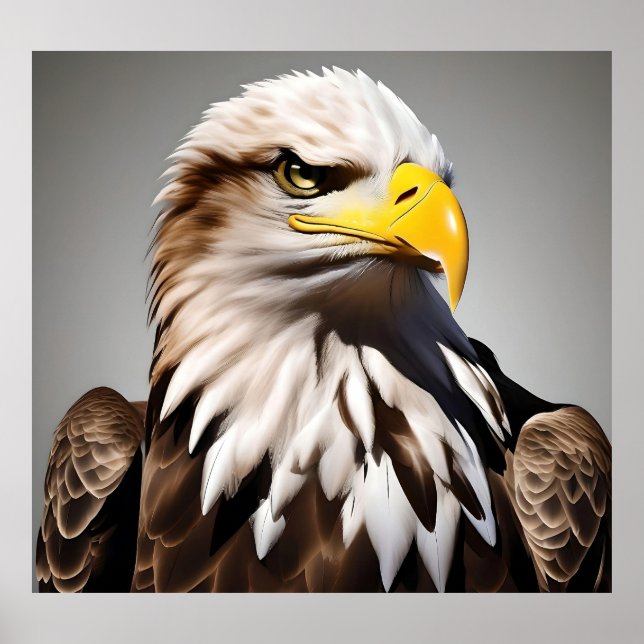 Majestät auf Hochtouren: Der Adler im Flug Poster (Vorne)