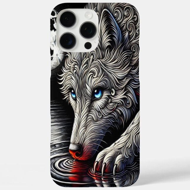 Majestät der Nacht: Weißer Wolf Case-Mate iPhone Hülle (Rückseite)