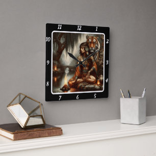 Majestät der Nation: Die Beobachtung des Edge Tige Quadratische Wanduhr