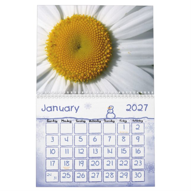 Majestät des Blumen-Kalenders Kalender (Jan 2027)