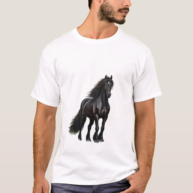 Majestät des Schwarzen Stallion T-Shirt (Vorderseite)