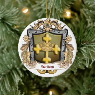 Majestät Familienwappen Name Keramik Ornament