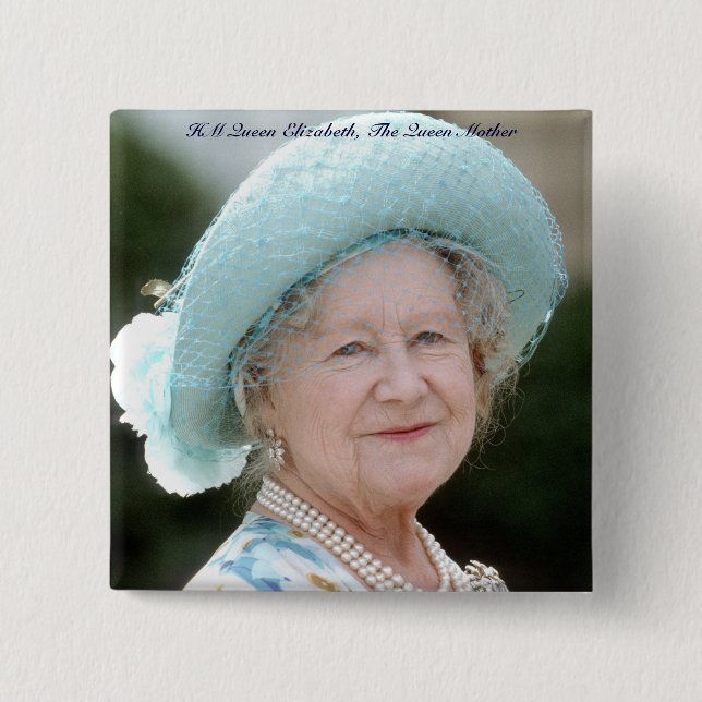 MAJESTÄT Königin Elizabeth, die Königin Mutter Button (Vorderseite)