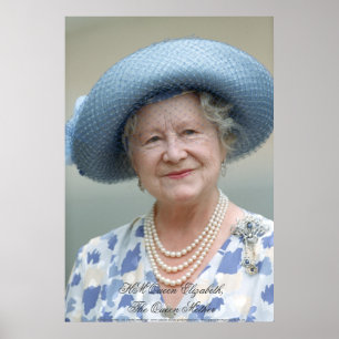 MAJESTÄT Königin Elizabeth, die Königin Mutter Poster
