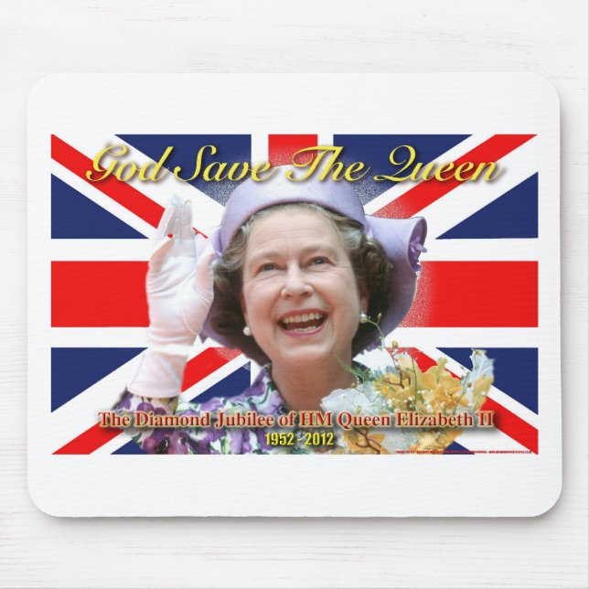 MAJESTÄT Königin Elizabeth II sechzigjähriges Mousepad (Vorne)