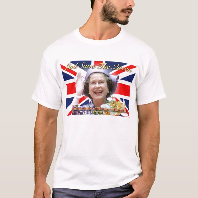 MAJESTÄT Königin Elizabeth II sechzigjähriges T-Shirt (Vorderseite)