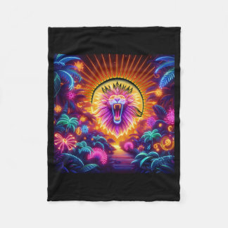 Majestät The Lion Neon Jungle BLANKET Fleecedecke