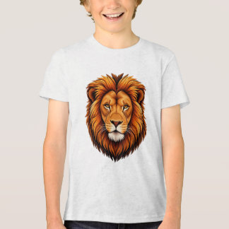 Majestätige Löwenkopf-Vektorillustration | Kraftvo Tri-Blend Shirt
