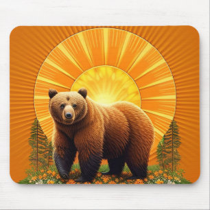 Majestätiger Braunbär Mousepad
