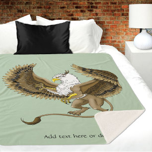 Majestätiger brauner Fantasy-Greif mythischer Gryp Sherpadecke