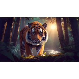 Majestätiger im Wald Bedruckter Rucksack