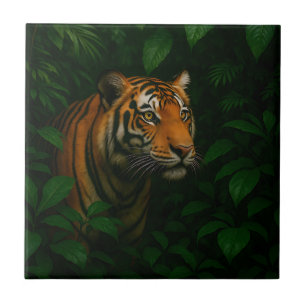 Majestätiges bengalisches Tiger-Dschungelporträt W Fliese