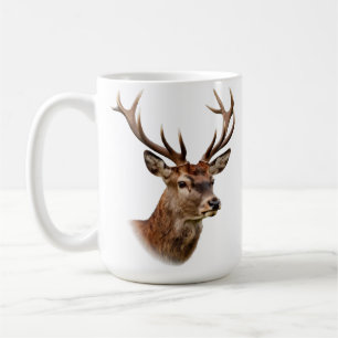 Majestätiges Hirschporträt mit großen Geweihen Kaffeetasse