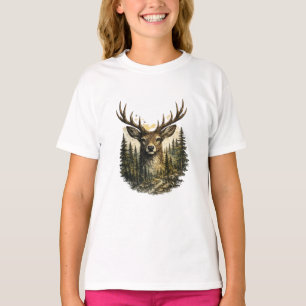 Majestätiges Hirschwald-Abenteuer Natur/Beobachten T-Shirt